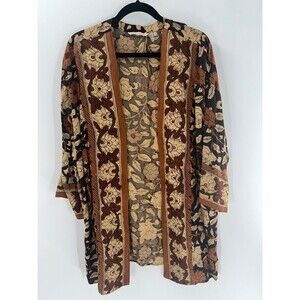 Women's Soft Surroundings Mara Topper Fall Leaves Cardigan Size M